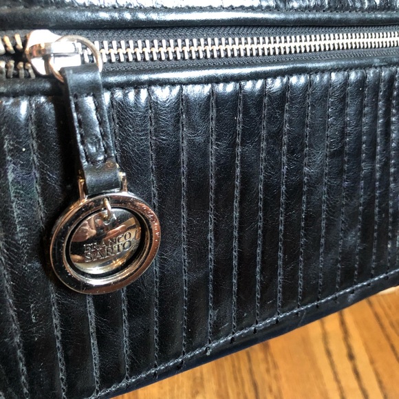 Franco Sarto Black Baguette bag w/ Silver Chain - Picture 2 of 7